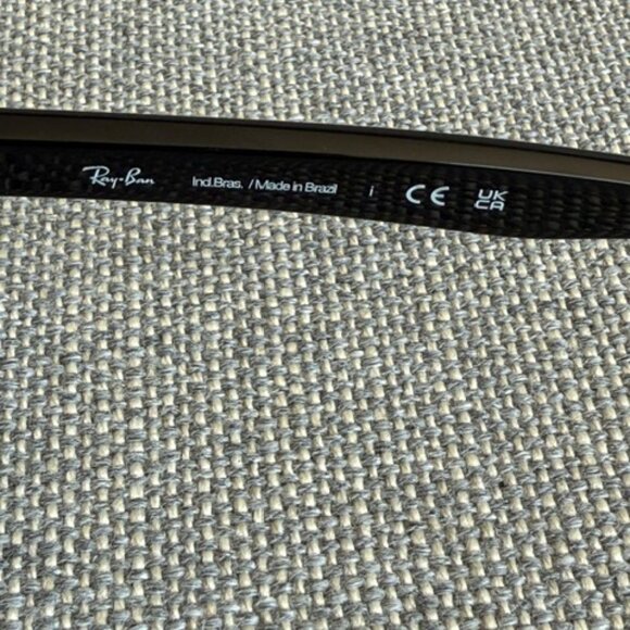 Ray-Ban Sunglasses RB4184, Black Frames with Polarized Green Lenses and Leather - Picture 7 of 11